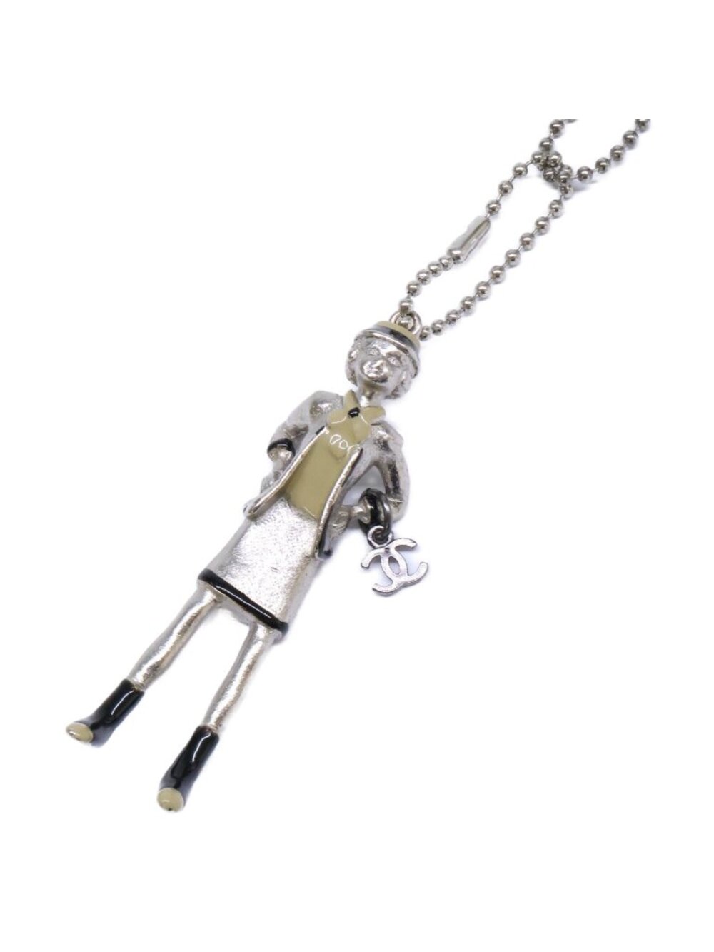 Chanel 02A CC Logo Mademoiselle Doll Long Ball Chain